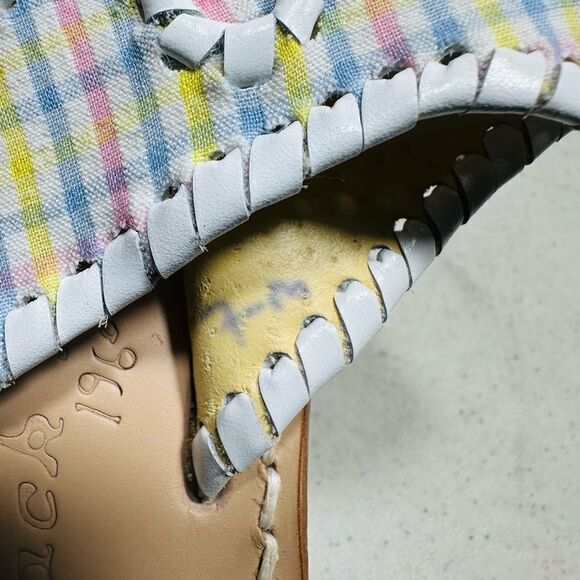 Jack Rogers Women's Flats Thong Sandals Navajo Hamptons Metallic Whipstitch 7M - Picture 8 of 8